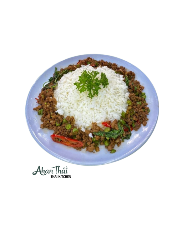 Cơm bò xào lá quế